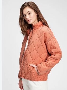 GAP Quilted Puffer Jacket retro look Orange size XS